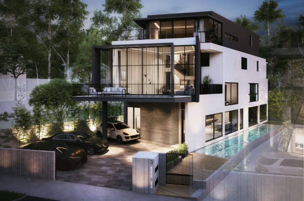 Brand New 2.5 + M Storey Detached @ Melrose Drive, Detached / Bungalow in Singapore